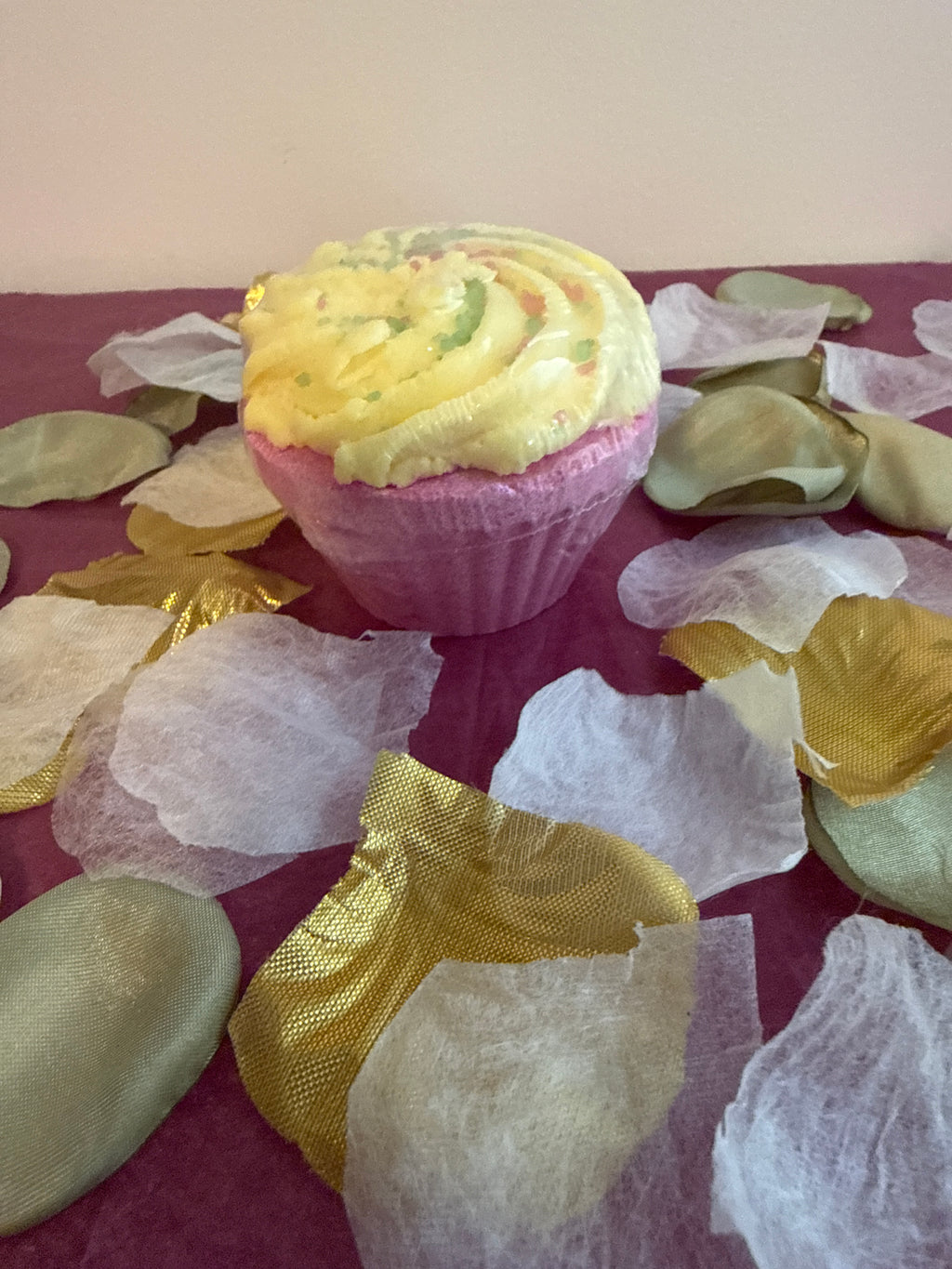 Fondant de bain crème fouettée/Rhubarbe