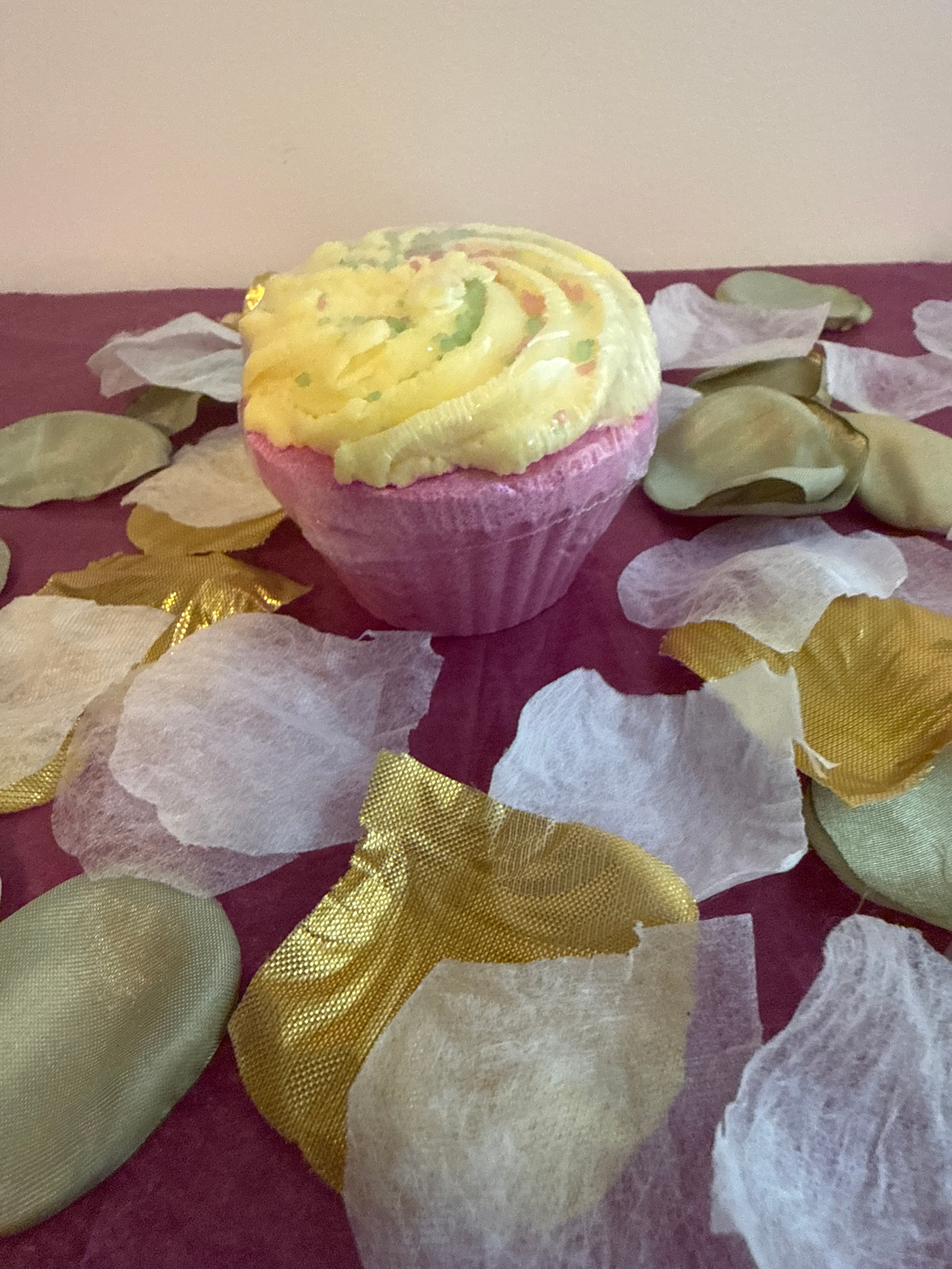 Fondant de bain crème fouettée/Rhubarbe
