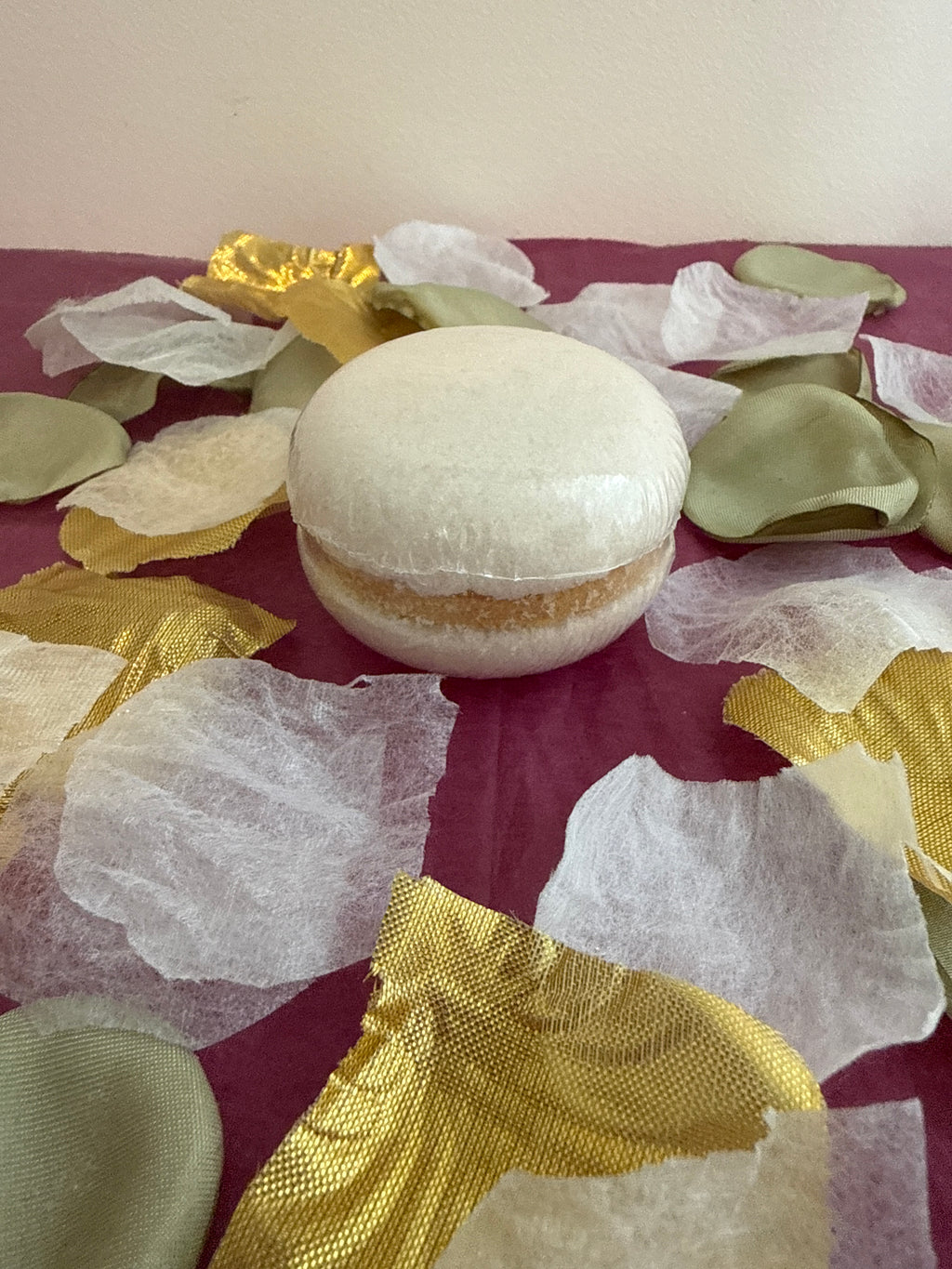 Macaron de bain effervescent parfum monoï