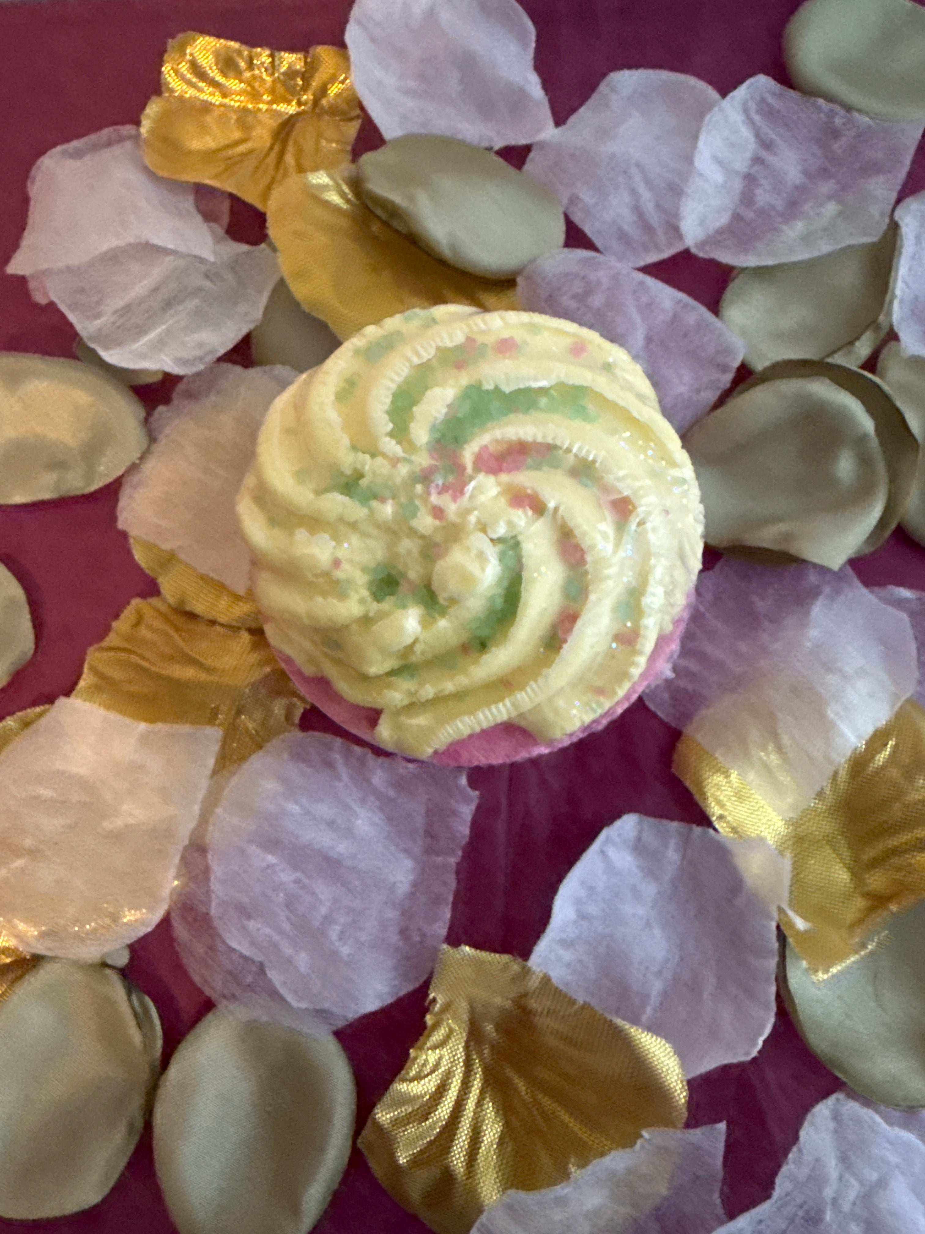 Fondant de bain crème fouettée/Rhubarbe