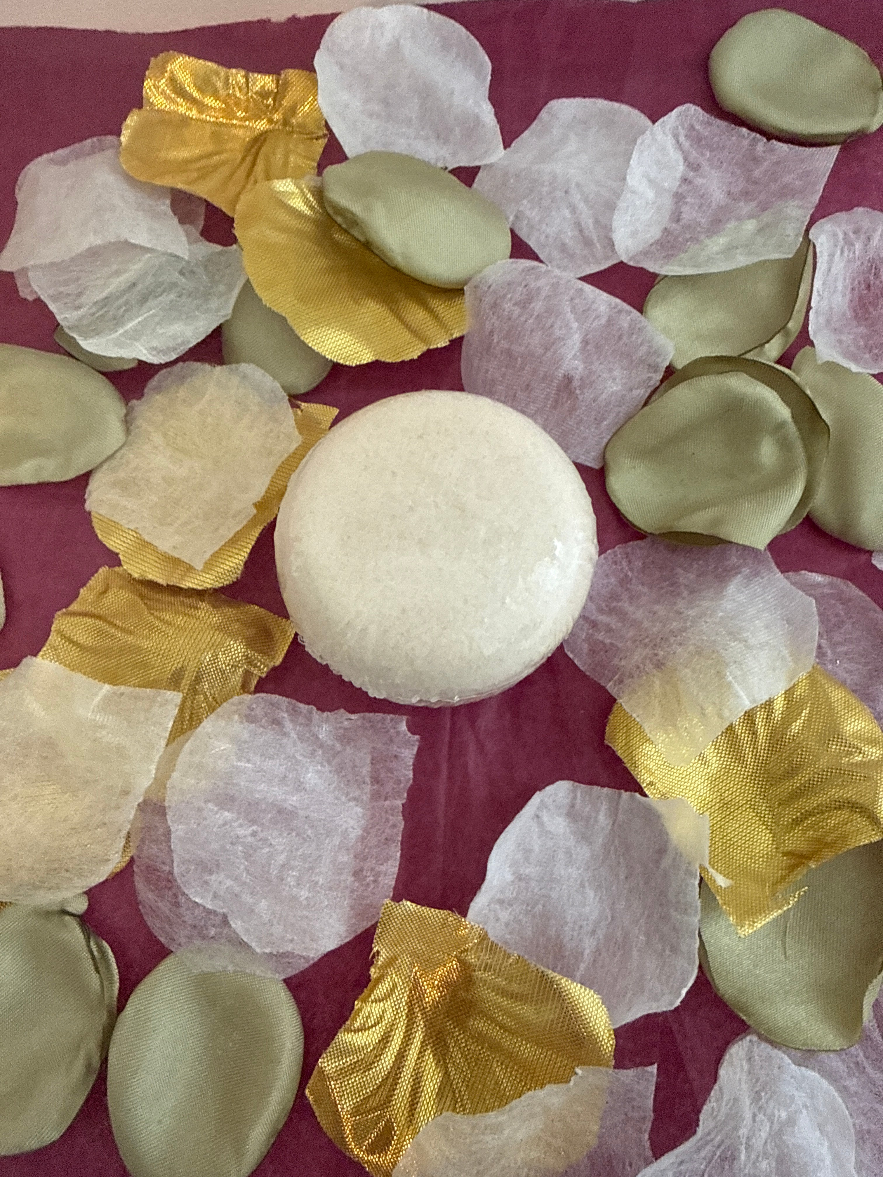 Macaron de bain effervescent parfum monoï