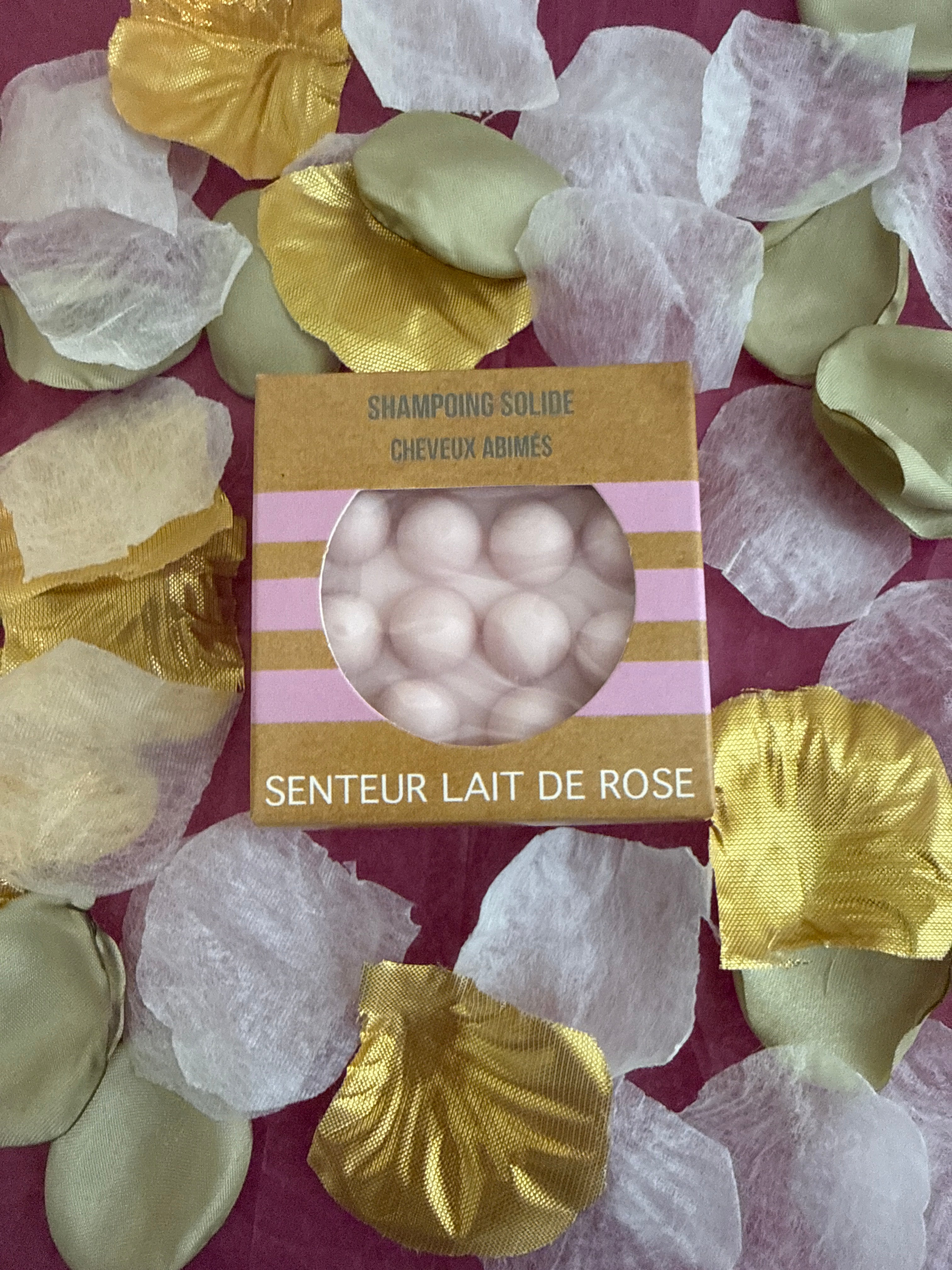 shampoing picots - Rose cheveux abîmés - Parfum lait de rose