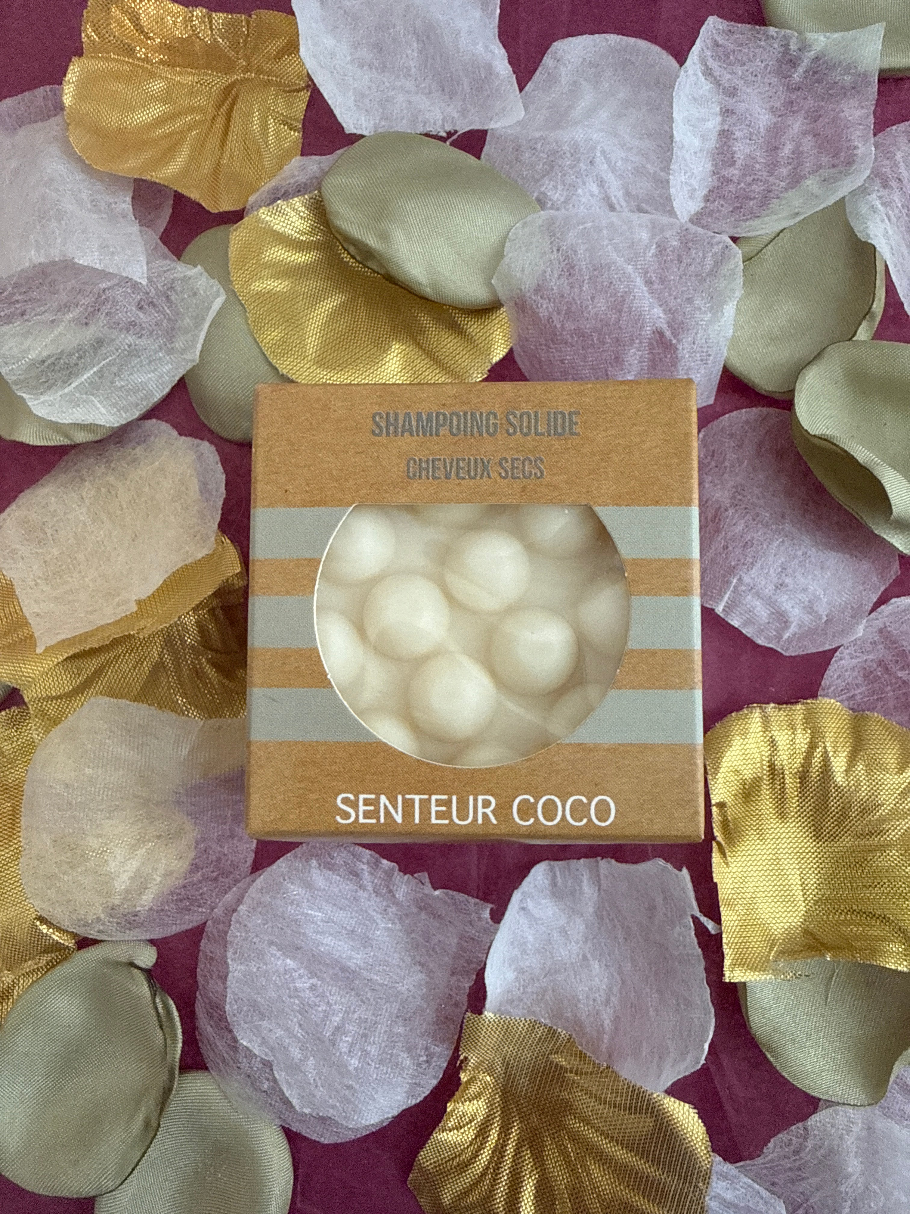 shampoing picots - Blanc cheveux secs - Parfum coco