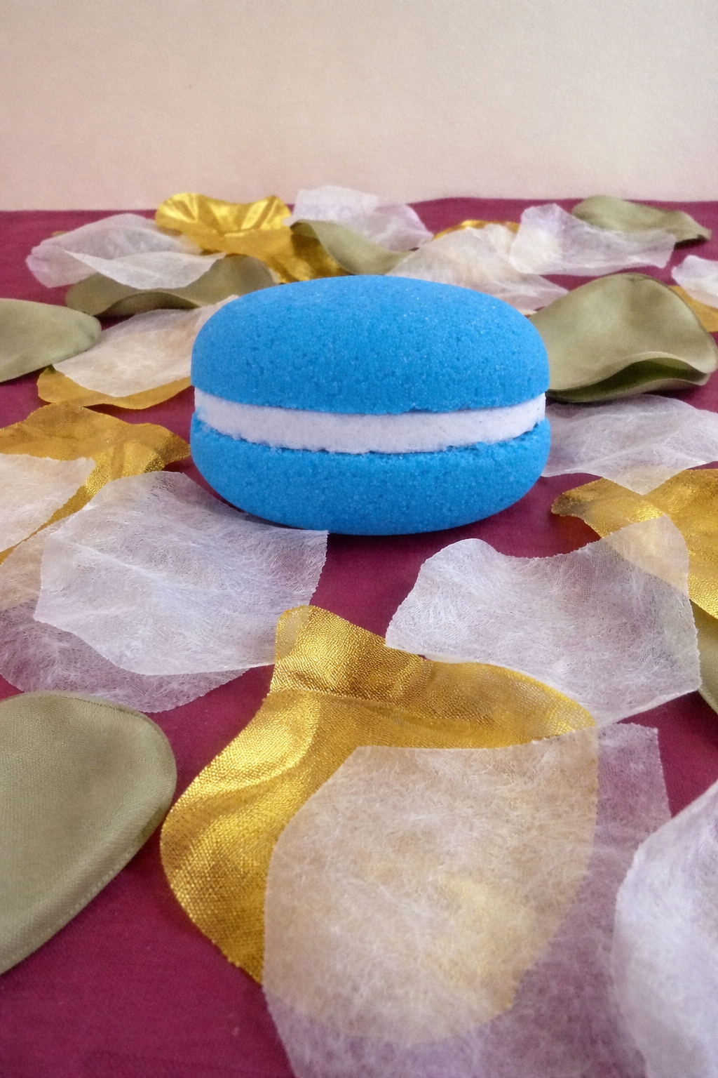 Macaron de bain effervescent parfum fleur de lotus